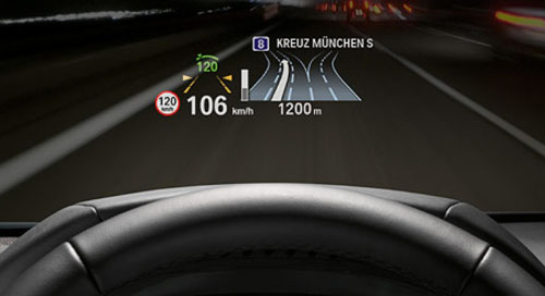 BMW luxury vehicle head up display BMW luxury vehicle head up display